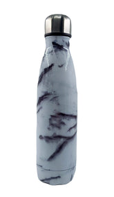 Yalıtımlı Çift Duvar Paslanmaz Çelik Termos Matara 500 ml Beyaz Gri